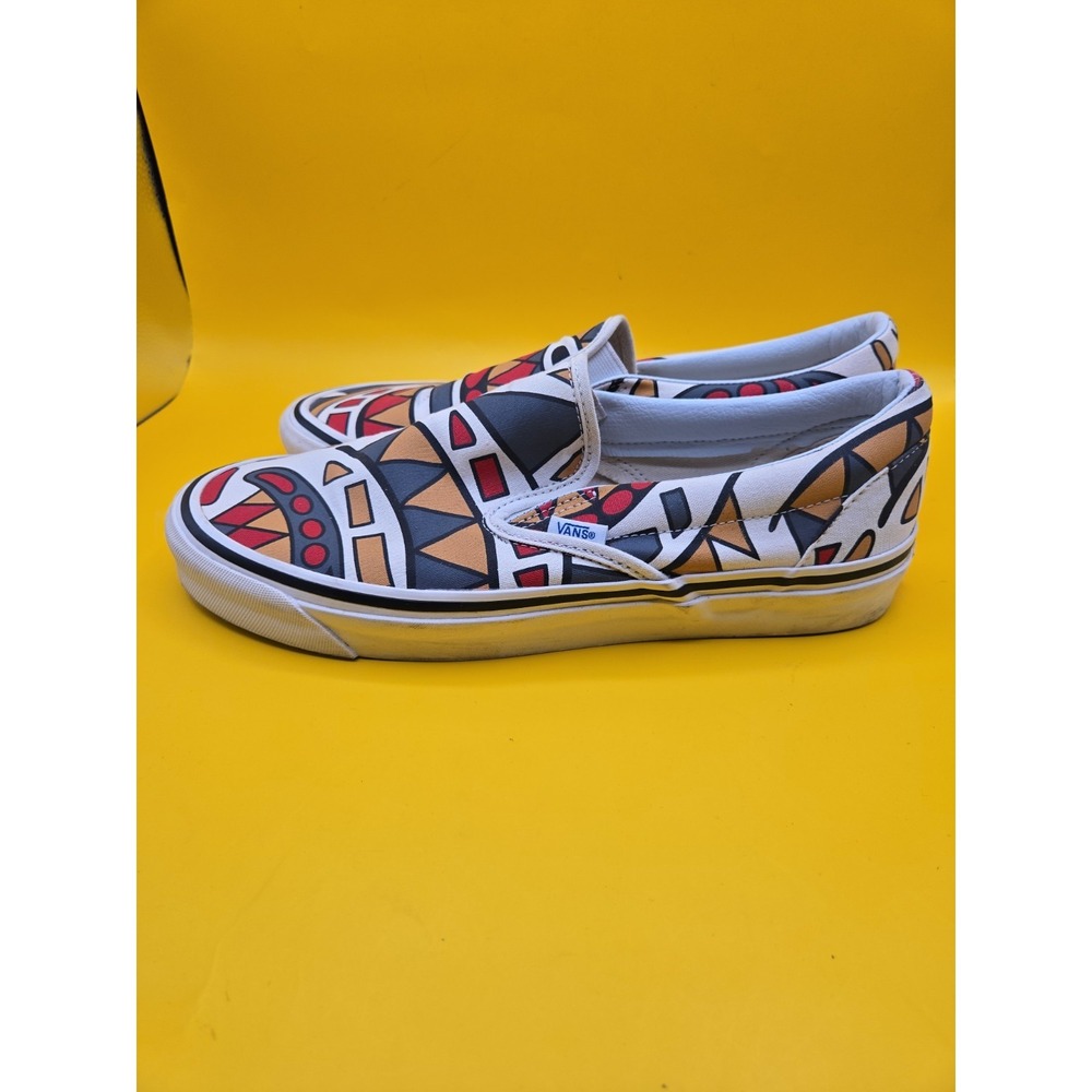Rare VANS Slip On OG "Hey Mon" Tribal Print Mens Sz 10.5 Womens 12 RARE STYLE 98 - Picture 3 of 6